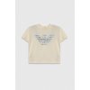 Kojenecké tričko a košilka Bavlněné dětské tričko Emporio Armani béžová s potiskem