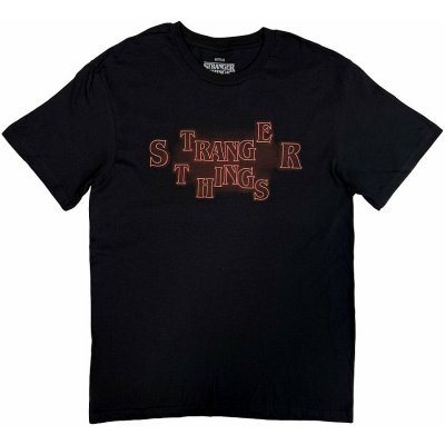 Stranger Things tričko Neon Logo black – Zboží Mobilmania