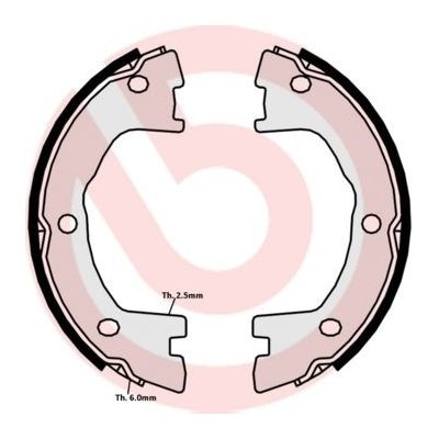 Sada brzdových čelistí, parkovací brzda BREMBO S A6 508 | Zboží Auto