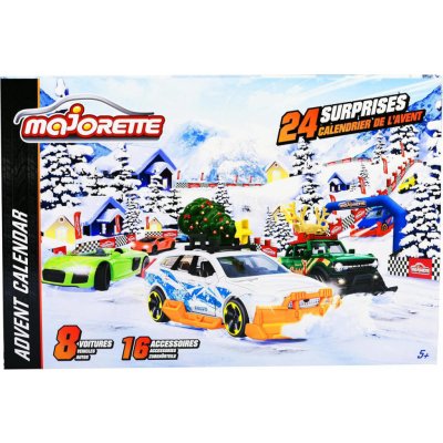 MAJORETTE Adventní kalendář s autíčky a doplňky 24 okének – Zboží Dáma