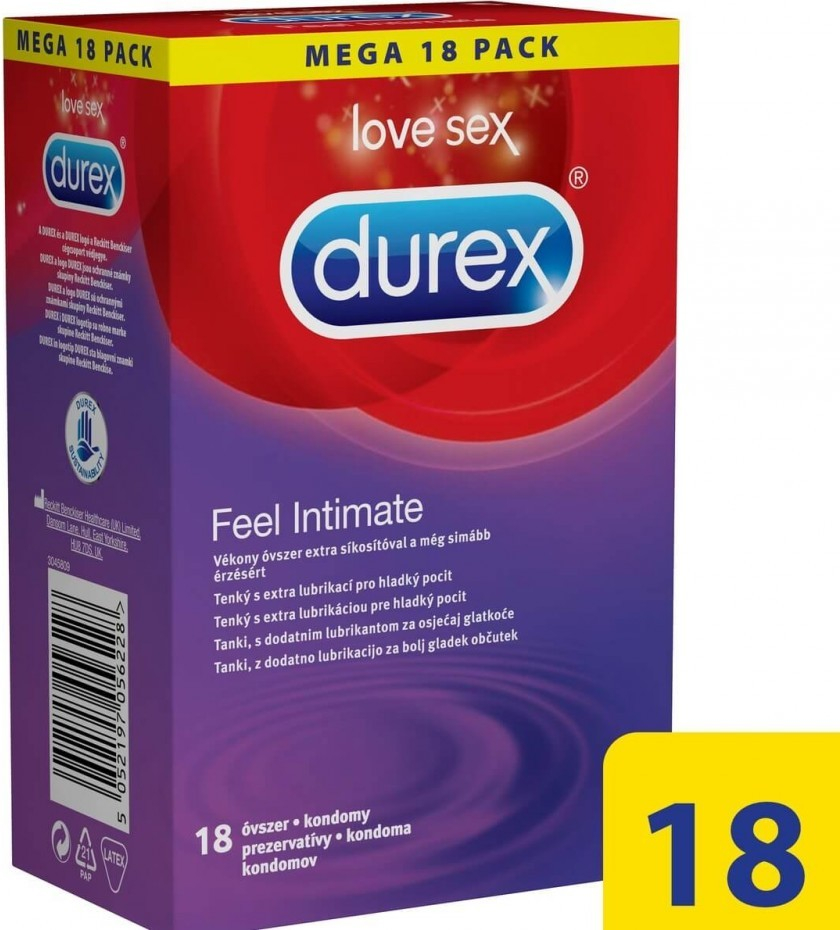 Durex Feel Intimate 18 ks od 188 Kč - Heureka.cz