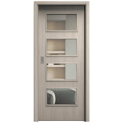 Sapeli Swing Komfort M49 posuvné borovice bílá 60 x 197 cm Čiré sklo – Hledejceny.cz