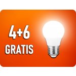 V-TAC E27 LED žárovka 3,7W, 320lm, G45, 4+6 Studená bílá – Zboží Živě
