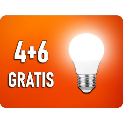 V-TAC E27 LED žárovka 3,7W, 320lm, G45, 4+6 Studená bílá – Zboží Živě