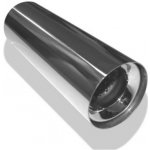 FOX Nerezová koncovka výfuku na zváranie / Typ 11 / okruhlá / rovná / v priemere 100 mm / Dĺžka 300 mm – Zboží Mobilmania