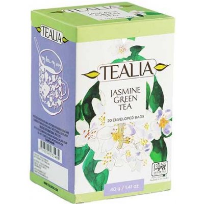 Tealia Jasmine Green Tea zelený čaj s jasmínem 20 sáčků