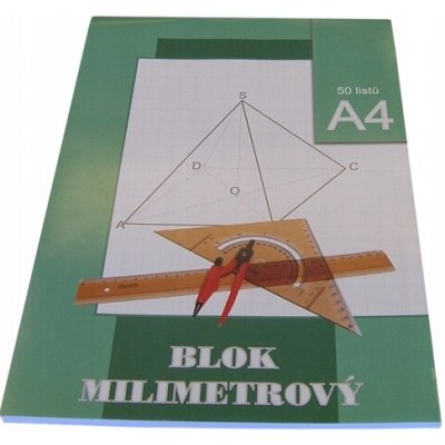 Stepa Papír milimetrový A4 50 listů blok – Zboží Dáma