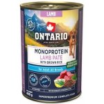 Ontario Adult monoprotein jehněčí pate s hnědou rýží 400 g – Hledejceny.cz