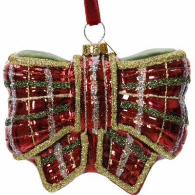 KAEMINGK Vánoční skleněná ozdoba mašle, 3,4x8,8x8cm – Hledejceny.cz
