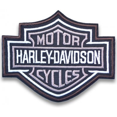 Moto nášivka Harley Davidson Bar and Shield BW 10cm x 8cm – Zbozi.Blesk.cz