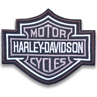 Moto nášivka Harley Davidson Bar and Shield BW 10cm x 8cm – Zboží Dáma