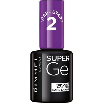 Rimmel London Super Gel Top Coat krycí lak na nehty 001 Transparent 12 ml – Zboží Mobilmania