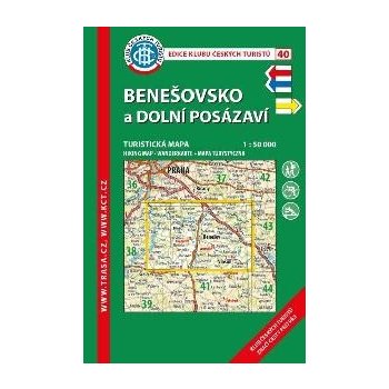 KČT 40 Benešovsko,dolní Posázaví / turistická mapa