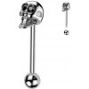 Piercing Šperky4U piercing do jazyku lebka PJ01054-K