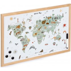 Zeller Magnetická psací tabule mapa světa 60 x 40 cm