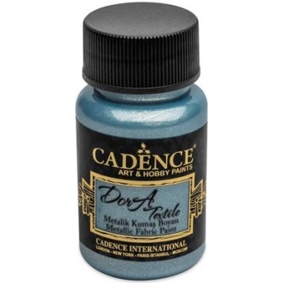 Cadence metalická barva na textil 50 ml světle modrá – Zboží Dáma
