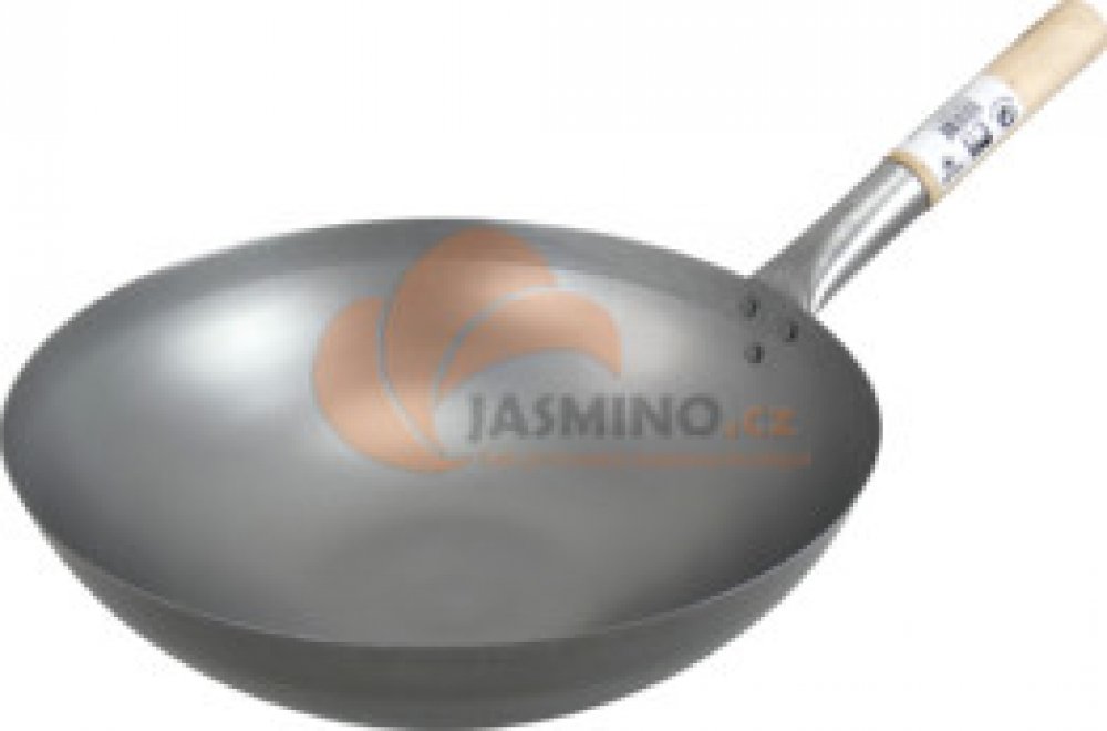JADE TEMPLE železná pánev wok, D 35 cm, kulaté , dřevěná rukojeť |  Srovnanicen.cz