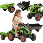 FALK Šlapací traktor Claas Arion 410 s nakladačem rypadlem a vlečkou – Zboží Mobilmania