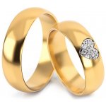 iZlato Forever Zlaté snubní prsteny se srdíčkem a zirkony 5 až STOB310V – Zboží Mobilmania
