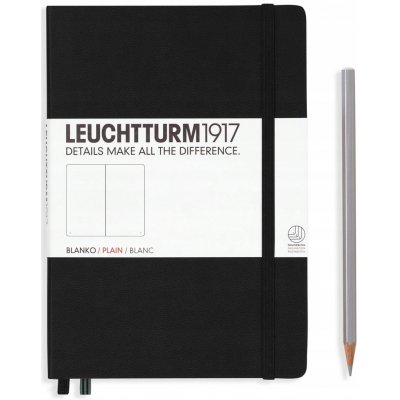 Leuchtturm1917 Zápisník Black Medium A5 čistý – Zboží Dáma