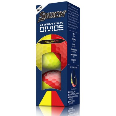Srixon Q-Star Tour Divide 6 žluto/červené 3 ks – Zboží Dáma