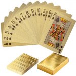 KIK KX8977 Pokerové karty 100% plast zlaté – Zboží Dáma