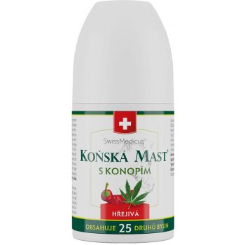 Swissmedicus Koňská mast s konopím hřejivá roll-on 90 ml