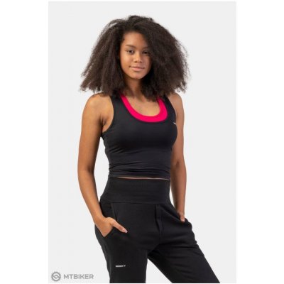 Nebbia Sporty Slim Fit Crop Tank Top Black Fitness – Zboží Mobilmania