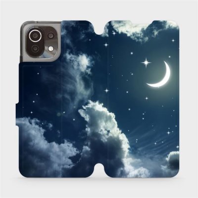 Pouzdro Mobiwear Flipové Xiaomi Mi 11 Lite LTE / 5G - V145P Noční obloha s měsícem – Zbozi.Blesk.cz