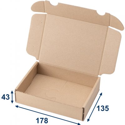 Eobaly.cz minikrabice/krabička 172 x 132 x 40 3VVL hnědá - 50 ks – Zboží Živě