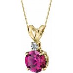 Eppi Zlatý rubínový přívěsek s lab grown diamantem Emolyna P34447 – Hledejceny.cz