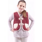 Dětská vesta z ovčí vlny červená – Zboží Dáma