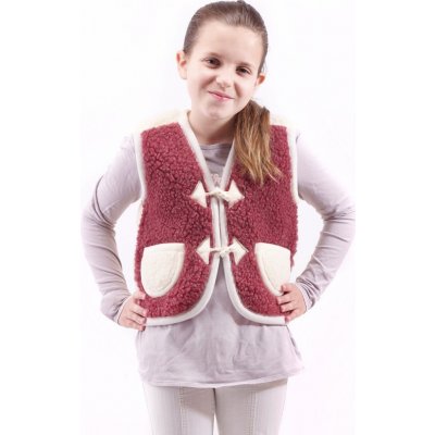 Dětská vesta z ovčí vlny červená – Zboží Dáma