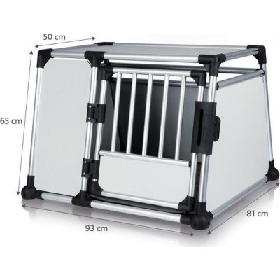Trixie Transportní klec hliníkový rám pevné panely L 93 x 65 x 81 cm – Sleviste.cz