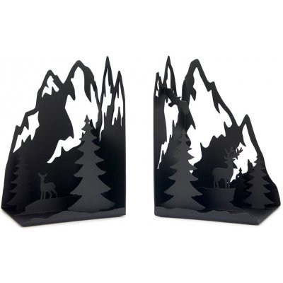 Balvi Knižní zarážky Mountains 28006, černé – Zboží Dáma