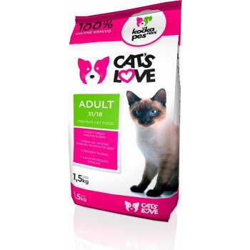 Nativia Kočka není pes Cat's Love Adult 1,5 kg