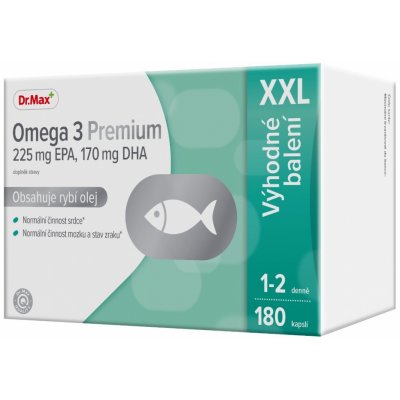 Dr. Max Omega 3 Premium XXL 180 kapslí – Hledejceny.cz