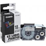 Páska Casio XR-18SR1 (Černý tisk/stříbrný podklad) (18mm) - Originál – Hledejceny.cz