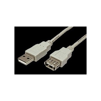 Manhattan 340496 USB 2.0, A-A M/F 3m, stříbrný