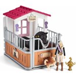 SCHLEICH Horse Club® 42437 Box pro koně s Tori a Princess – Zboží Mobilmania