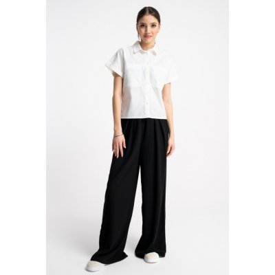 Reporter Young elegantní kalhoty se širokými nohavicemi černá – Sleviste.cz