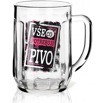 Nekupto Dárková sklenice na pivo Vše co potřebuji je pivo 300 ml