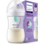 Philips Avent Láhev Natural Philips Avent Response transparentní s ventilem AirFree 260 ml