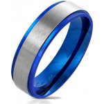 Šperky4U Modrý ocelový prsten matný OPR0075 6 – Hledejceny.cz