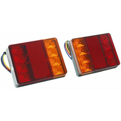 Sdružená zadní LED světla obdélníková levé/pravé 120x95x23mm, 3-dílné, 12V, 2ks – Hledejceny.cz