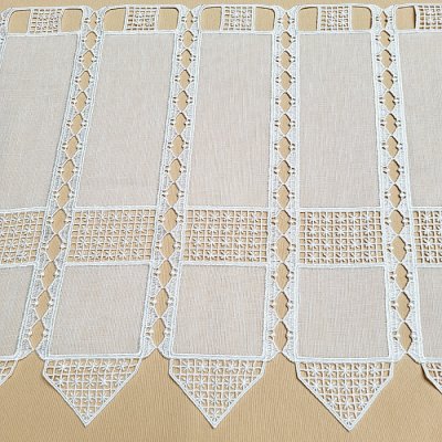 Luxusní vyšívaná záclona GERSTER na vitrážku 11756/030/0010 smetanová 45 cm – Hledejceny.cz