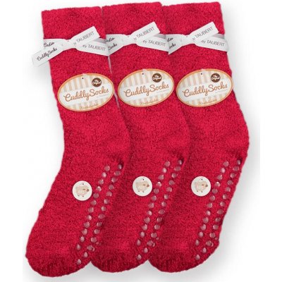 Dámské žinilkové ponožky Cuddly ABS červená