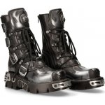 New Rock Flame Boots 591-S2 black Grey – Zboží Mobilmania
