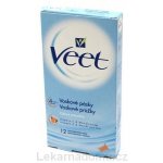 Veet voskové pásky A vitamín E a mandlový olej pro citlivou pokožku 12 ks – Zbozi.Blesk.cz