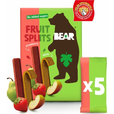 BEAR Fruit splits jahoda a jablko 5 x 20 g – Zboží Dáma